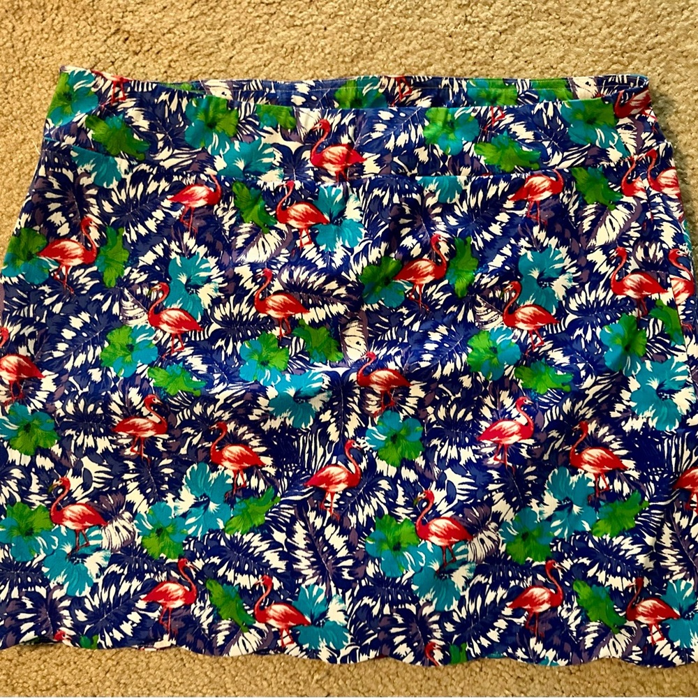 Jason Maxwell Blue and Green Tropical Skirt